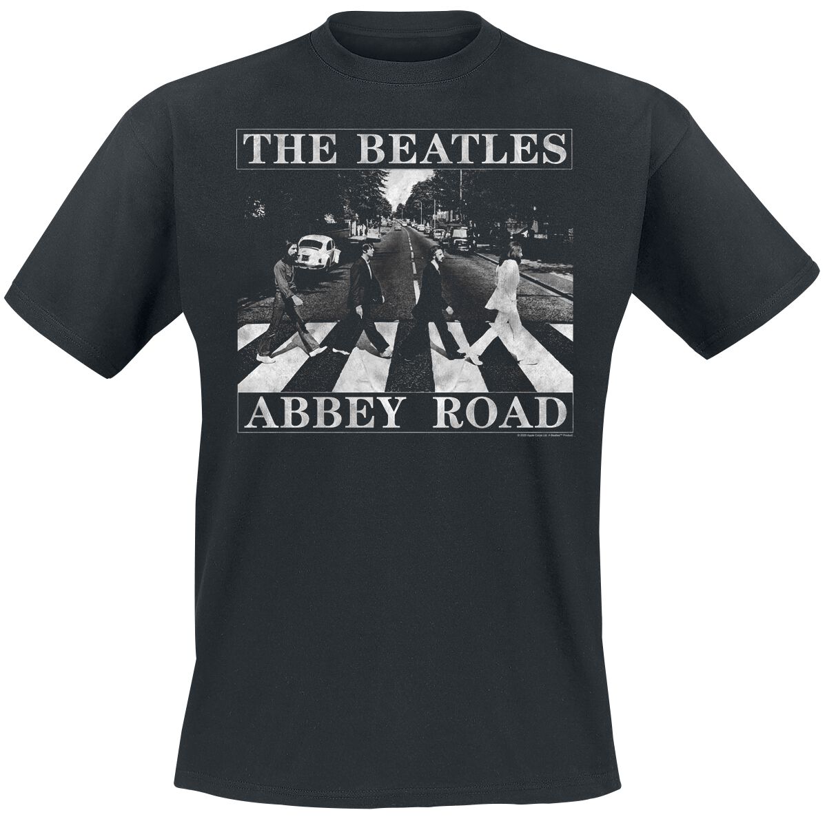 T-Shirt Manches courtes  de The Beatles - Abbey Road Distressed - S à XXL - pour Homme - noir - The Beatles