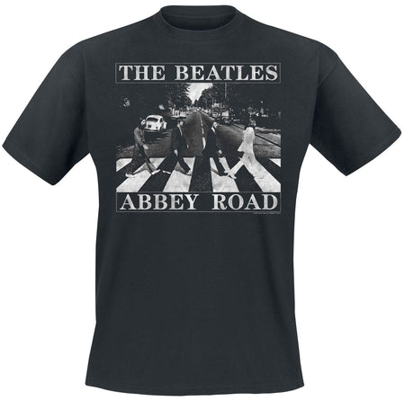 T-Shirt Manches courtes  de The Beatles - Abbey Road Distressed - S à XXL - pour Homme - noir - The Beatles