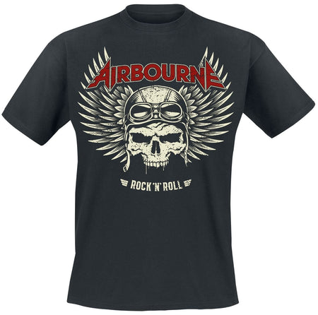 T-Shirt Manches courtes  de Airbourne - Red Logo Mono Scorch - S à XXL - pour Homme - noir - Airbourne