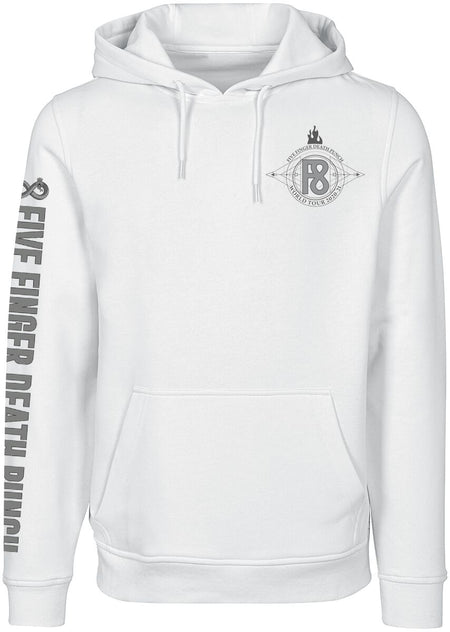 Sweat-shirt à capuche  de Five Finger Death Punch - This Is War - S à XXL - pour Homme - blanc - Five Finger Death Punch