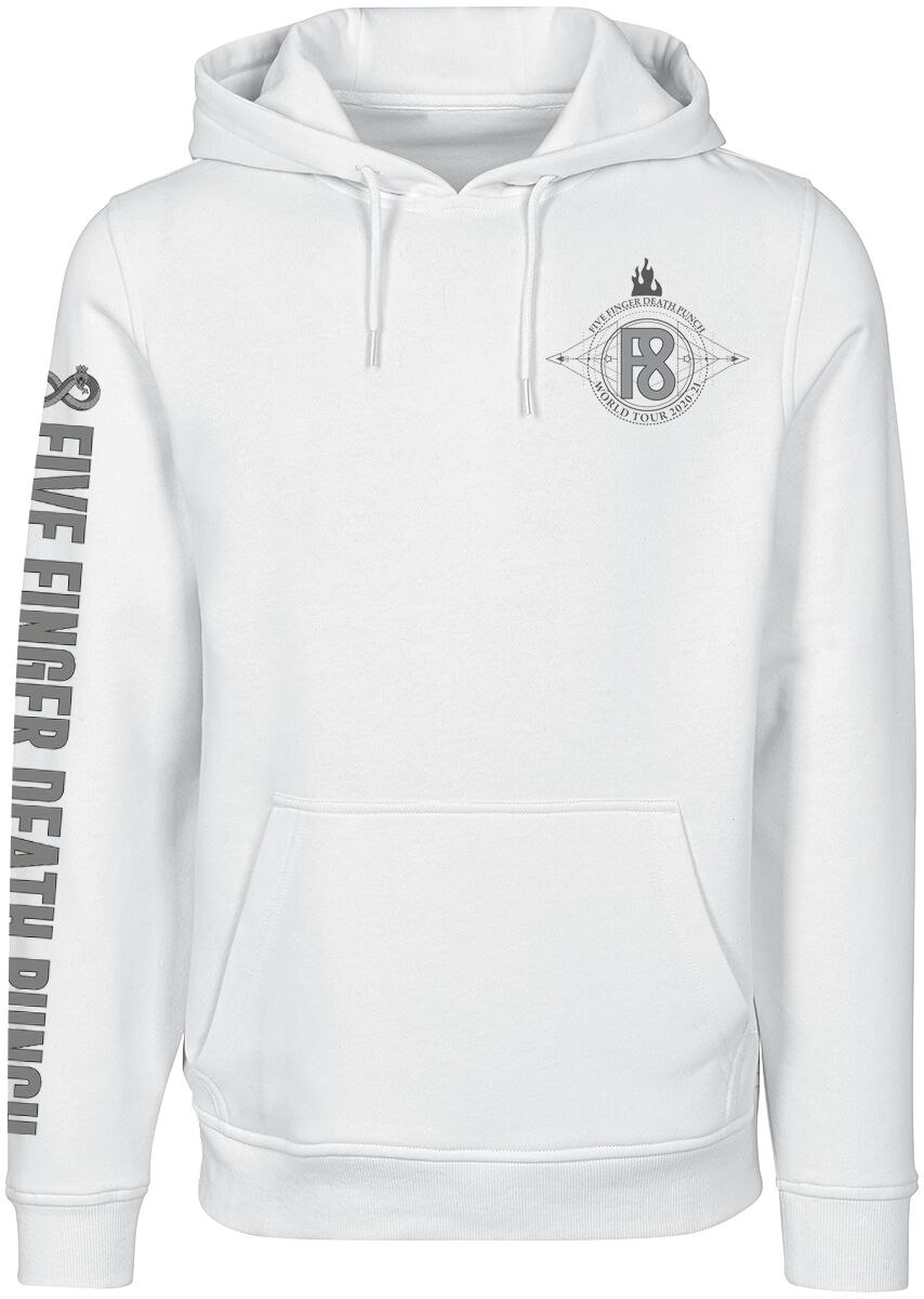 Sweat-shirt à capuche  de Five Finger Death Punch - This Is War - S à XXL - pour Homme - blanc - Five Finger Death Punch