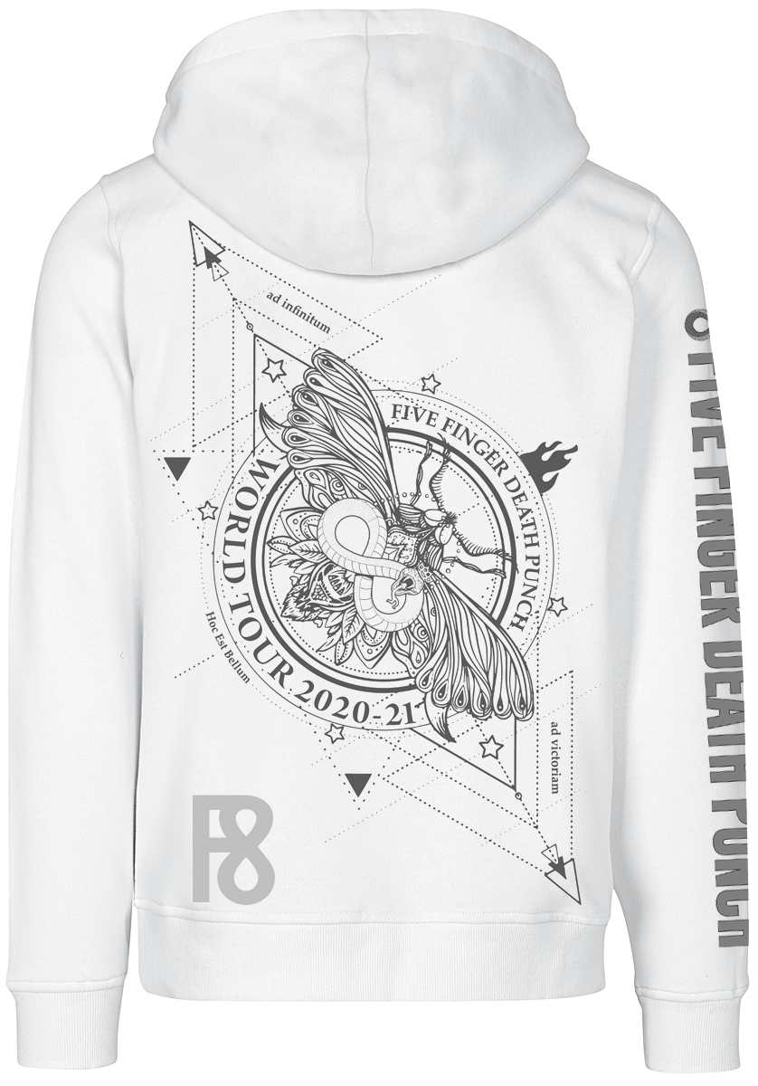 Sweat-shirt à capuche  de Five Finger Death Punch - This Is War - S à XXL - pour Homme - blanc - Five Finger Death Punch - View 2