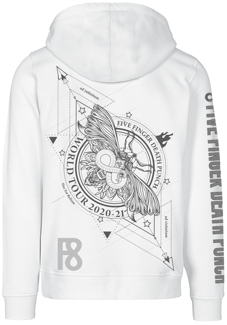 Sweat-shirt à capuche  de Five Finger Death Punch - This Is War - S à XXL - pour Homme - blanc - Five Finger Death Punch - View 2
