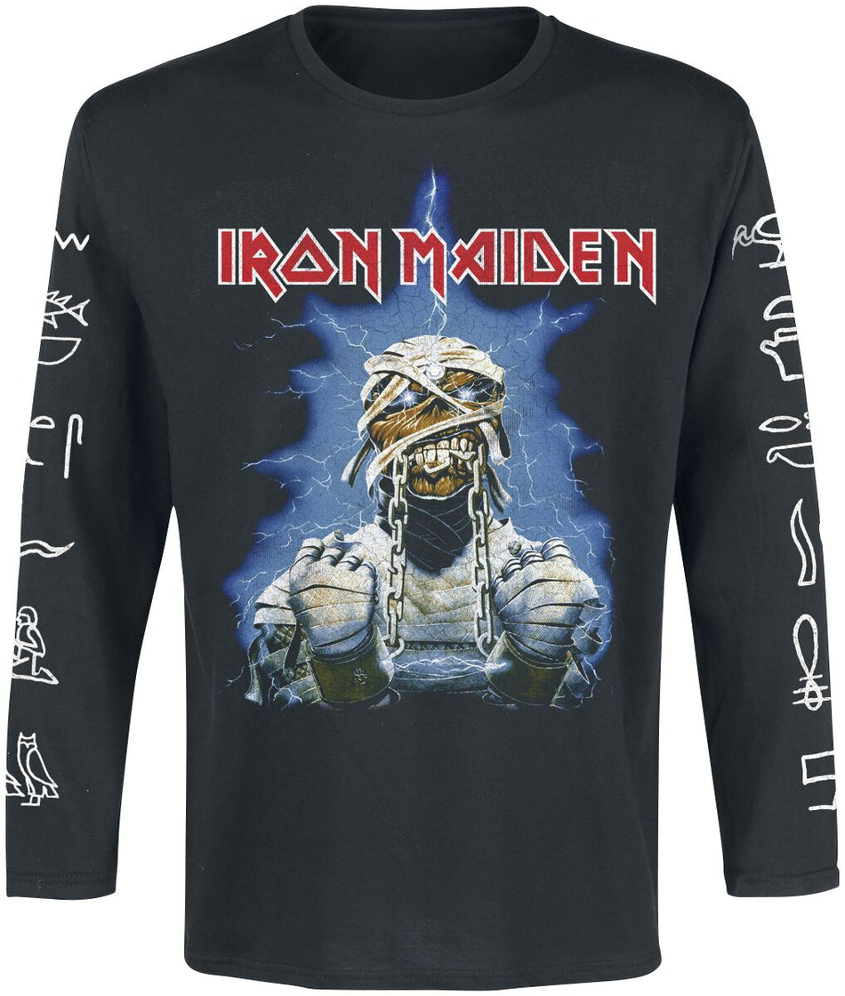 T-shirt manches longues  de Iron Maiden - World Slavery Tour - S à M - pour Homme - noir - Iron Maiden