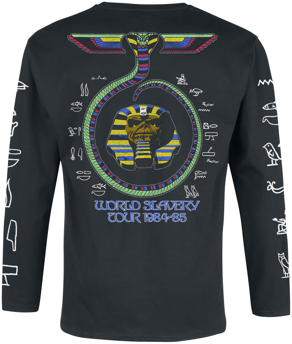 T-shirt manches longues  de Iron Maiden - World Slavery Tour - S à XXL - pour Homme - noir - Iron Maiden - View 2