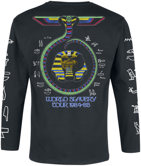 T-shirt manches longues  de Iron Maiden - World Slavery Tour - S à XXL - pour Homme - noir - Iron Maiden - View 2