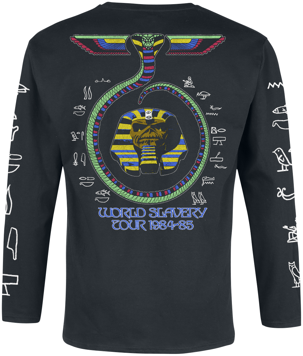 T-shirt manches longues  de Iron Maiden - World Slavery Tour - S à M - pour Homme - noir - Iron Maiden - View 2