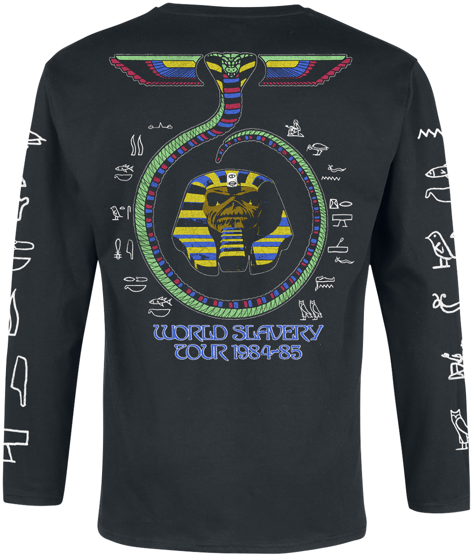 T-shirt manches longues  de Iron Maiden - World Slavery Tour - S à M - pour Homme - noir - Iron Maiden - View 2