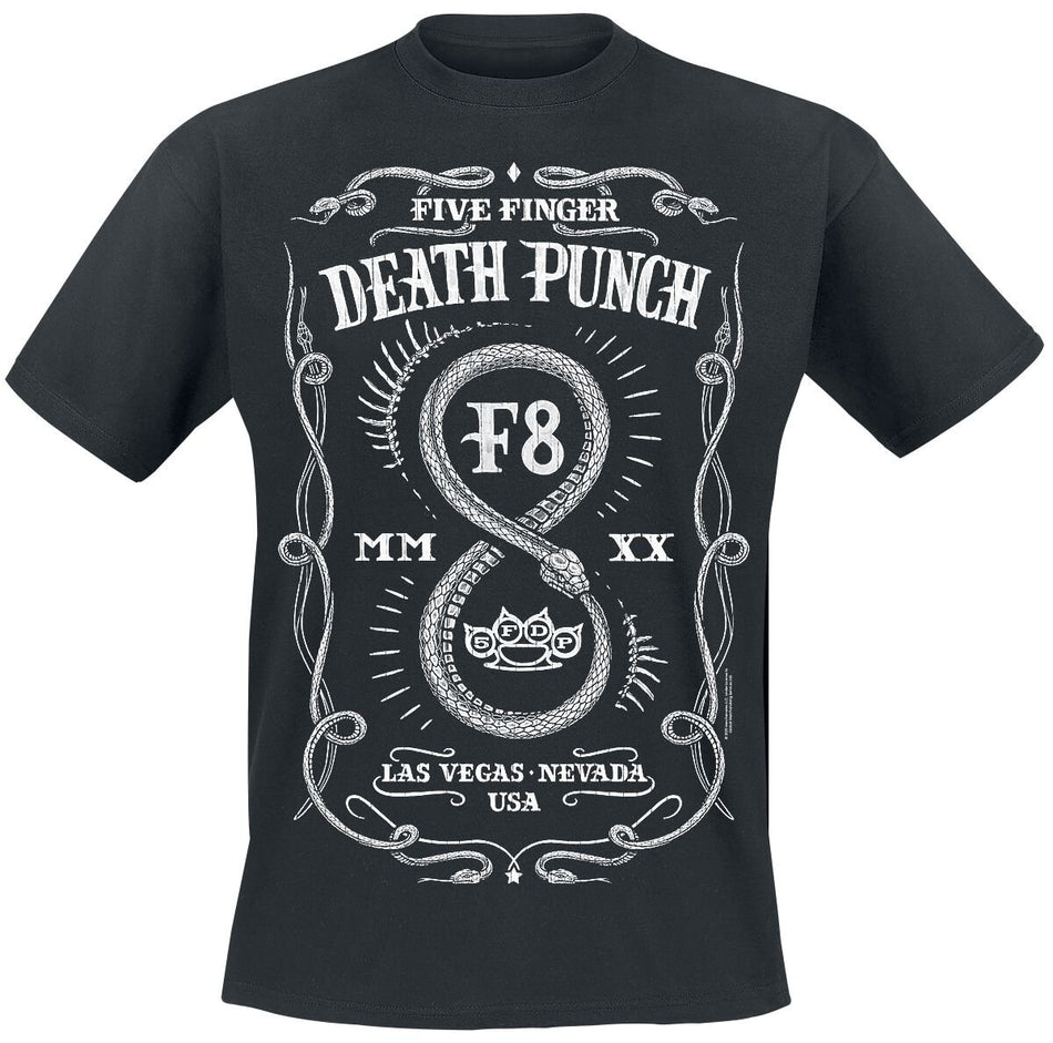 T-Shirt Manches courtes  de Five Finger Death Punch - F8 Infinity Label - S à M - pour Homme - noir - Five Finger Death Punch