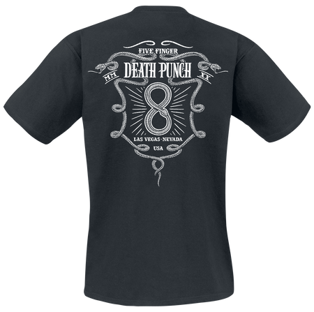 T-Shirt Manches courtes  de Five Finger Death Punch - F8 Infinity Label - S à M - pour Homme - noir - Five Finger Death Punch - View 2