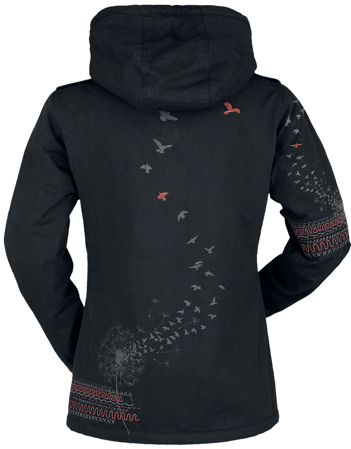 Veste d'hiver  de Full Volume by EMP - Manteau D'Hiver Imprimé & Broderies - S - pour Femme - noir - Full Volume by EMP - View 2