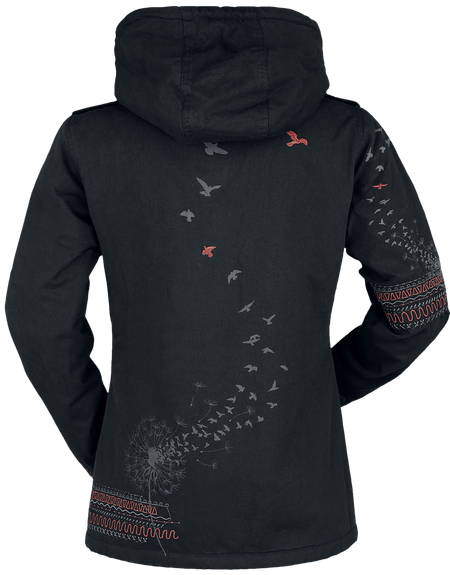 Veste d'hiver  de Full Volume by EMP - Manteau D'Hiver Imprimé & Broderies - S - pour Femme - noir - Full Volume by EMP - View 2