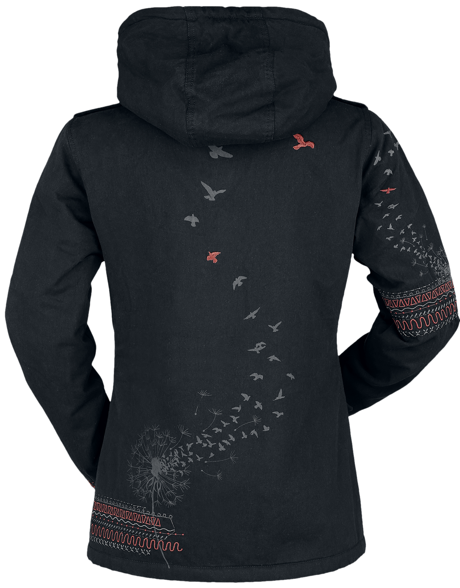 Veste d'hiver  de Full Volume by EMP - Manteau D'Hiver Imprimé & Broderies - S - pour Femme - noir - Full Volume by EMP - View 2