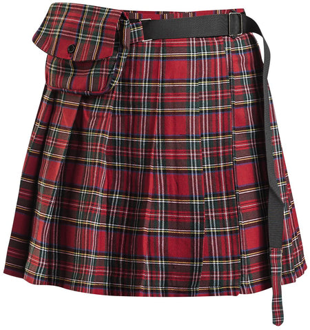 Jupe courte  de Banned Alternative - Kilt Check It Out - XS à 4XL - pour Femme - rouge - Banned Alternative