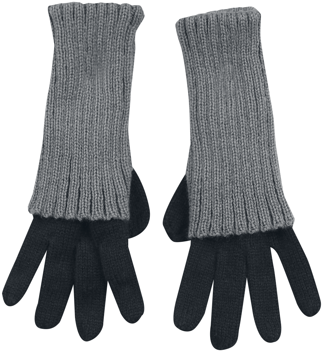 Gants  de Forplay - Gants Tricoté Trou Pour Le Pouce - pour Femme - noir/gris - Forplay - View 2