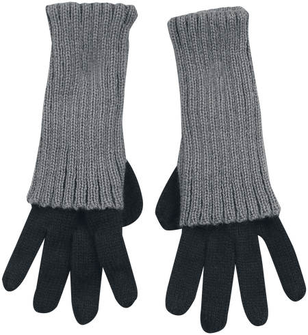Gants  de Forplay - Gants Tricoté Trou Pour Le Pouce - pour Femme - noir/gris - Forplay - View 2