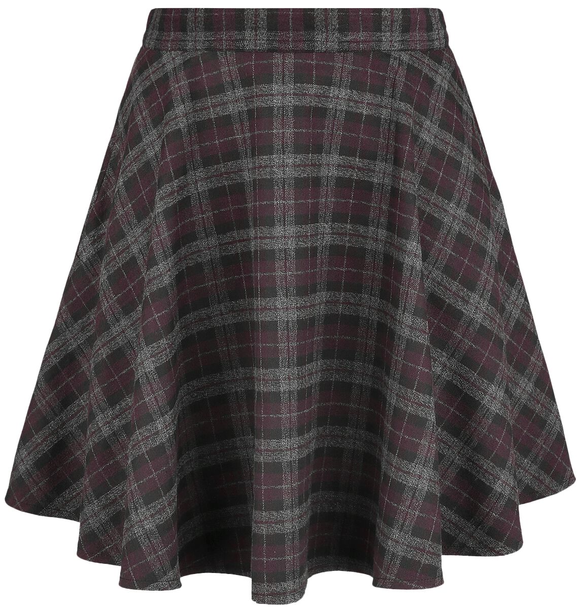 Jupe courte  de Banned Retro - Jupe Evasée Rock Check - XS à 4XL - pour Femme - gris/lilas - Banned Retro