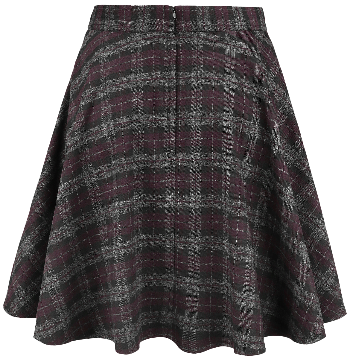 Jupe courte  de Banned Retro - Jupe Evasée Rock Check - XS à 4XL - pour Femme - gris/lilas - Banned Retro - View 2