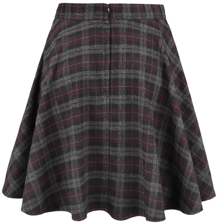Jupe courte  de Banned Retro - Jupe Evasée Rock Check - XS à 4XL - pour Femme - gris/lilas - Banned Retro - View 2