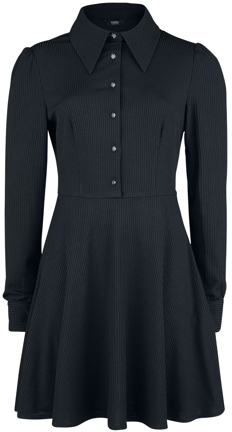 Robe courte Gothic de Banned Alternative - Robe Pentacle - XS à 4XL - pour Femme - noir - Banned Alternative