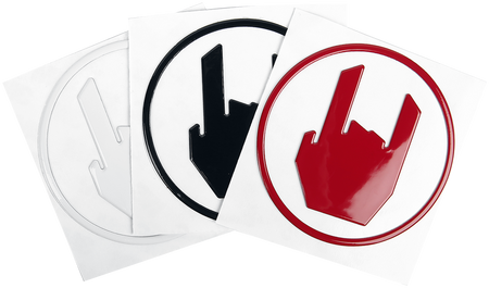 Déco Pour Voiture  de Collection Spéciale EMP - Sticker Voiture 3D - Rockhand - pour Indifférent - noir/rouge/blanc - Collection Spéciale EMP - View 2