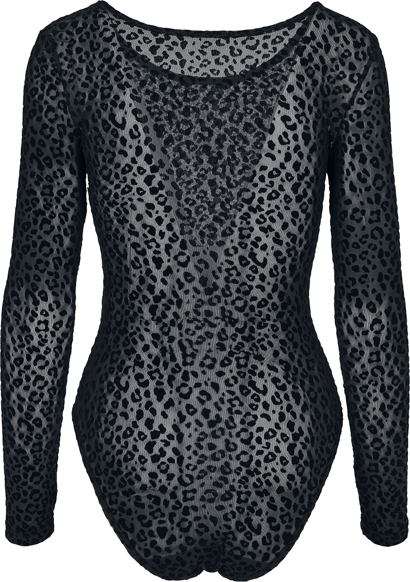Body  de Urban Classics - Body Manches Longues Dentelle - XS à XL - pour Femme - noir - Urban Classics - View 2