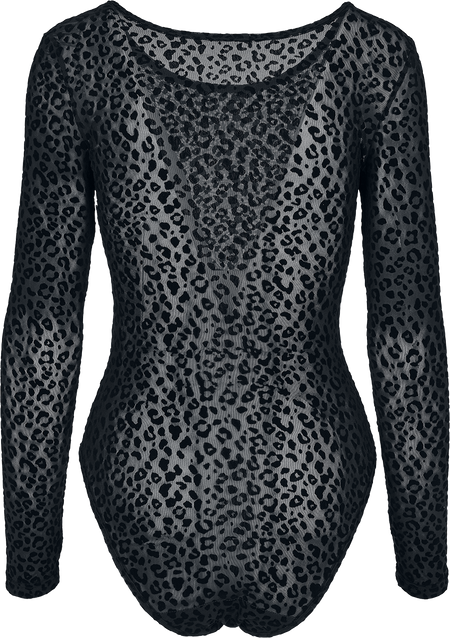 Body  de Urban Classics - Body Manches Longues Dentelle - XS à XL - pour Femme - noir - Urban Classics - View 2