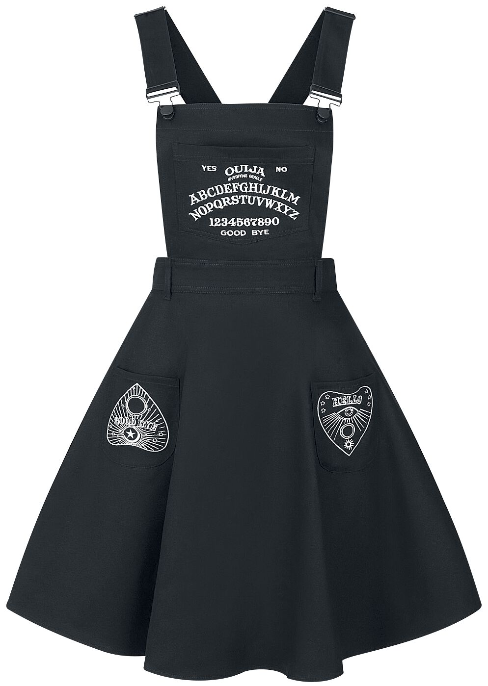 Robe mi-longue  de Hell Bunny - Robe Salopette Samara - XS à 4XL - pour Femme - noir - hell bunny