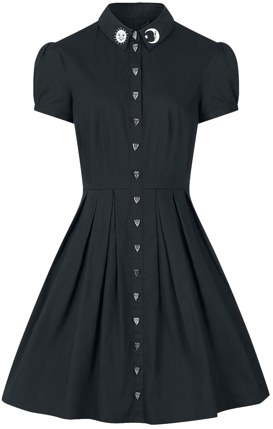Robe mi-longue Gothic de Hell Bunny - Samara - Robe - XS à XL - pour Femme - noir - hell bunny