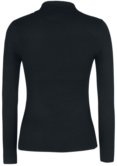 Pull tricoté Rockabilly de Hell Bunny - Haut Spiros - XS à 4XL - pour Femme - noir - hell bunny - View 2