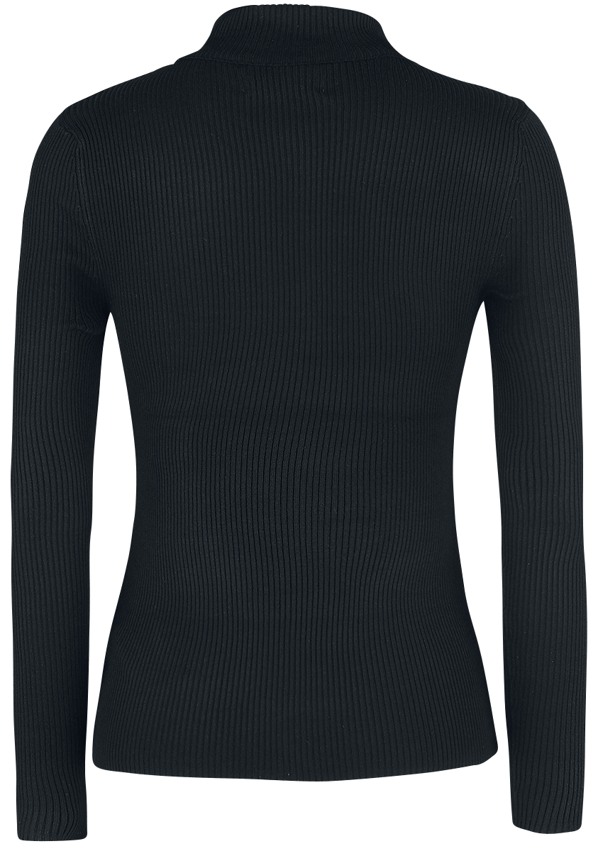 Pull tricoté Rockabilly de Hell Bunny - Haut Spiros - XS à 4XL - pour Femme - noir - hell bunny - View 2