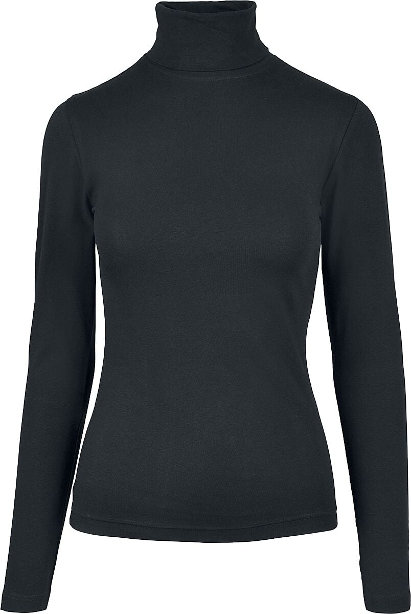 Sweat-shirt  de Urban Classics - Col Roulé Manches Longues - XS à XL - pour Femme - noir - Urban Classics