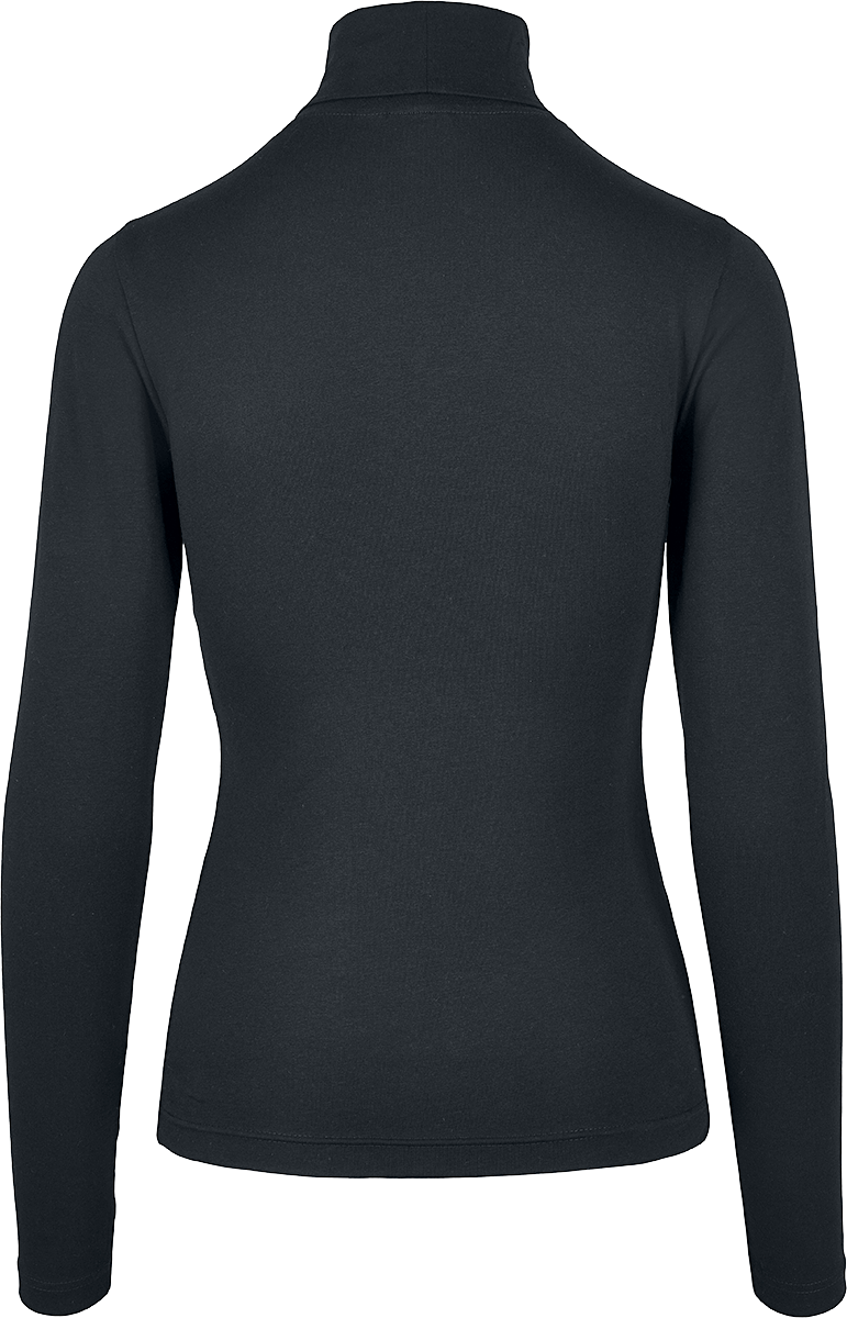 Sweat-shirt  de Urban Classics - Col Roulé Manches Longues - XS à XL - pour Femme - noir - Urban Classics - View 2