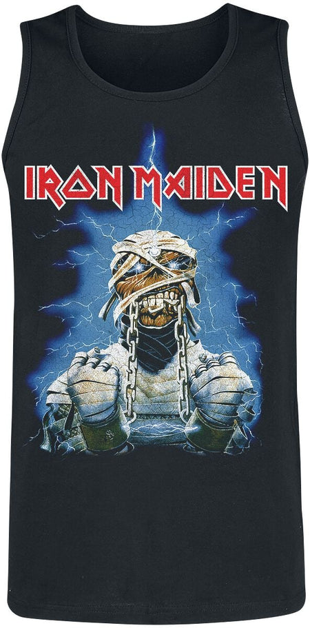 Débardeur  de Iron Maiden - Powerslave World Slavery Tour 1984-1985 - S à XXL - pour Homme - noir - Iron Maiden