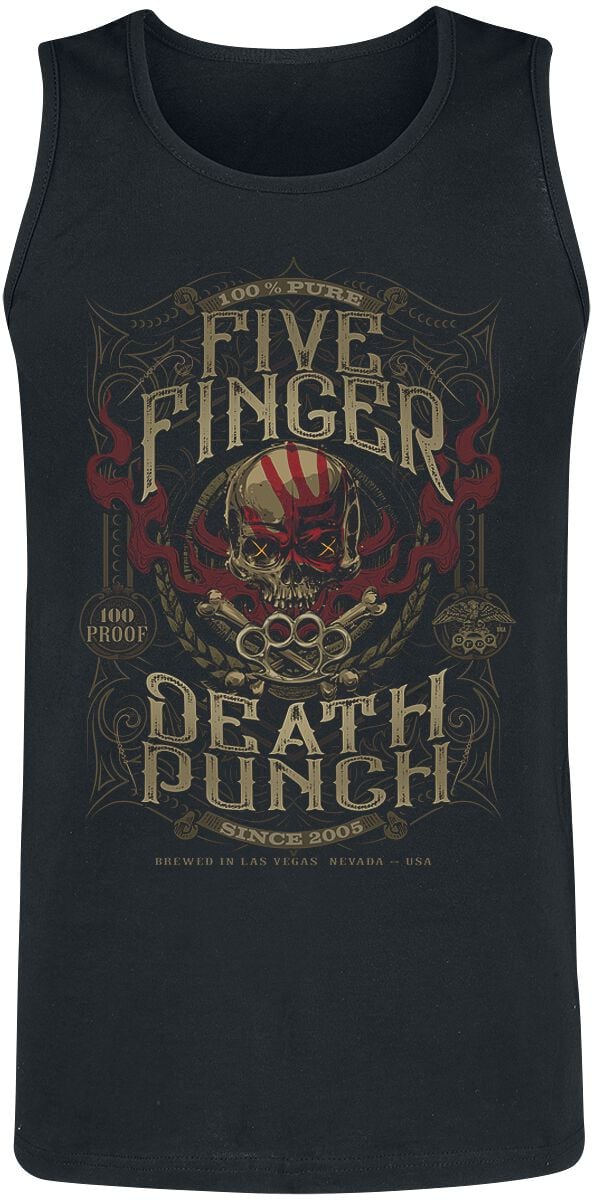 Débardeur  de Five Finger Death Punch - 100 Proof - S à M - pour Homme - noir - Five Finger Death Punch
