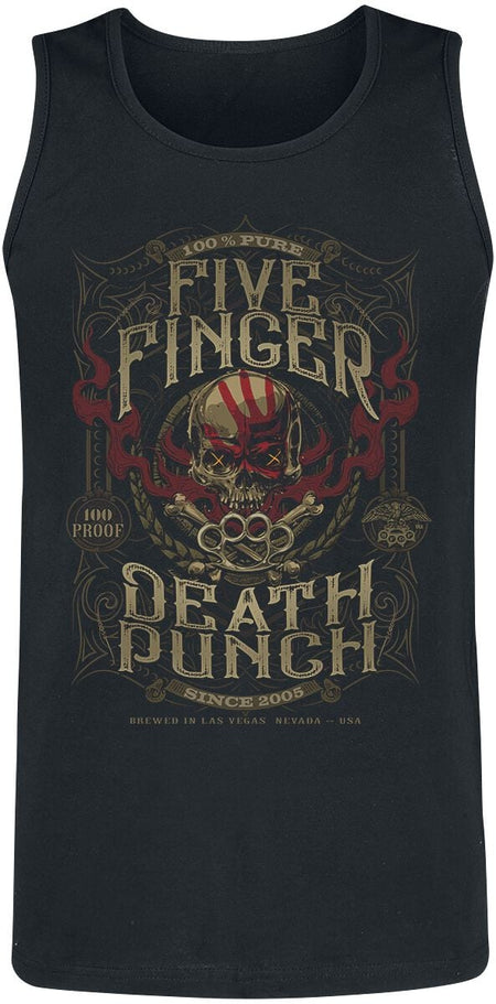 Débardeur  de Five Finger Death Punch - 100 Proof - S à M - pour Homme - noir - Five Finger Death Punch