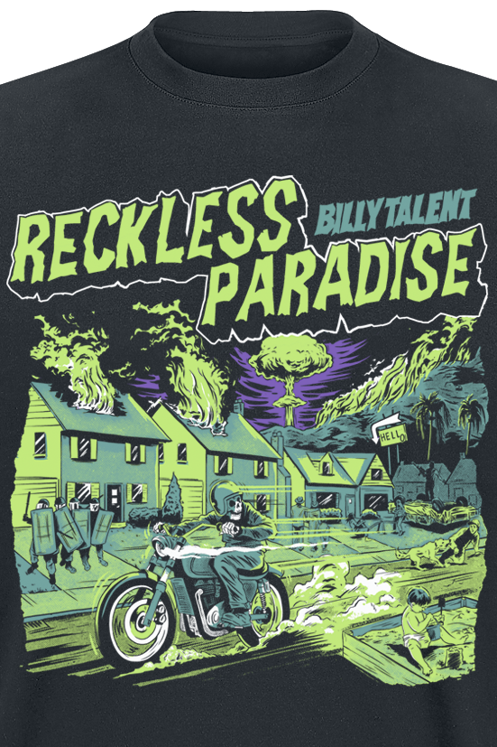 T-Shirt Manches courtes  de Billy Talent - Reckless Paradise - S à XXL - pour Homme - noir - Billy Talent - View 2
