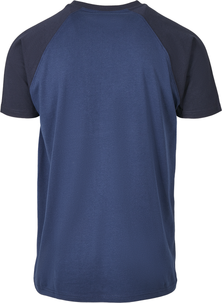 T-Shirt Manches courtes  de Urban Classics - T-Shirt Raglan Contrast - S à M - pour Homme - bleu/bleu foncé - Urban Classics - View 2
