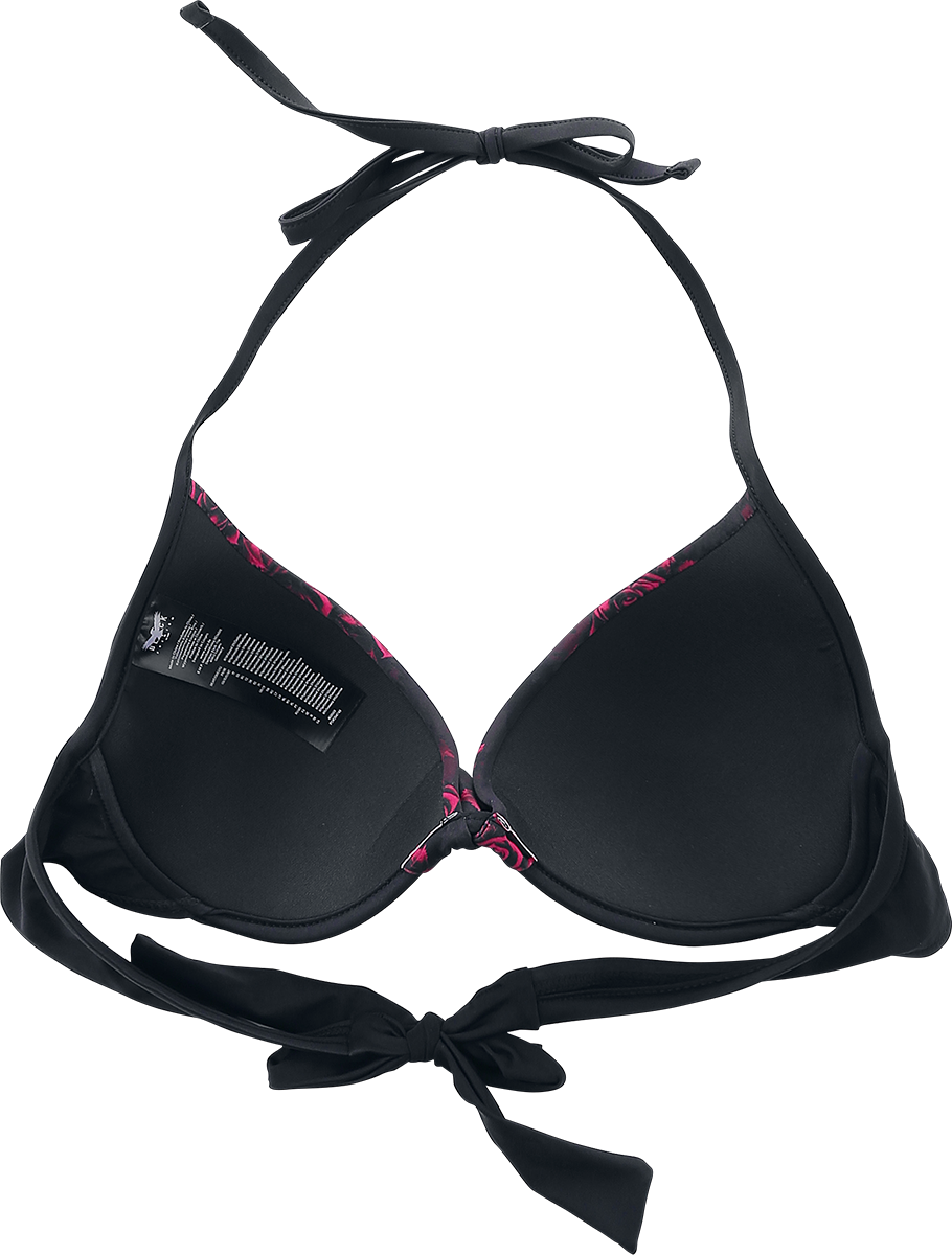 Haut de bikini  de Black Premium by EMP - Haut De Bikini Noir Avec Crâne & Roses - S à XXL - pour Femme - noir - Black Premium by EMP - View 2