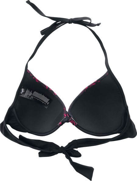 Haut de bikini  de Black Premium by EMP - Haut De Bikini Noir Avec Crâne & Roses - S à XXL - pour Femme - noir - Black Premium by EMP - View 2