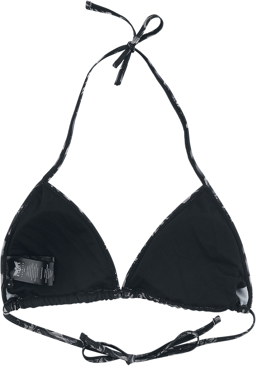Haut de bikini  de Black Premium by EMP - Haut De Bikini Triangle Imprimé Crâne - L à XL - pour Femme - noir - Black Premium by EMP - View 2