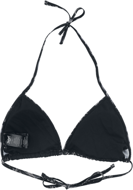 Haut de bikini  de Black Premium by EMP - Haut De Bikini Triangle Imprimé Crâne - L à XL - pour Femme - noir - Black Premium by EMP - View 2