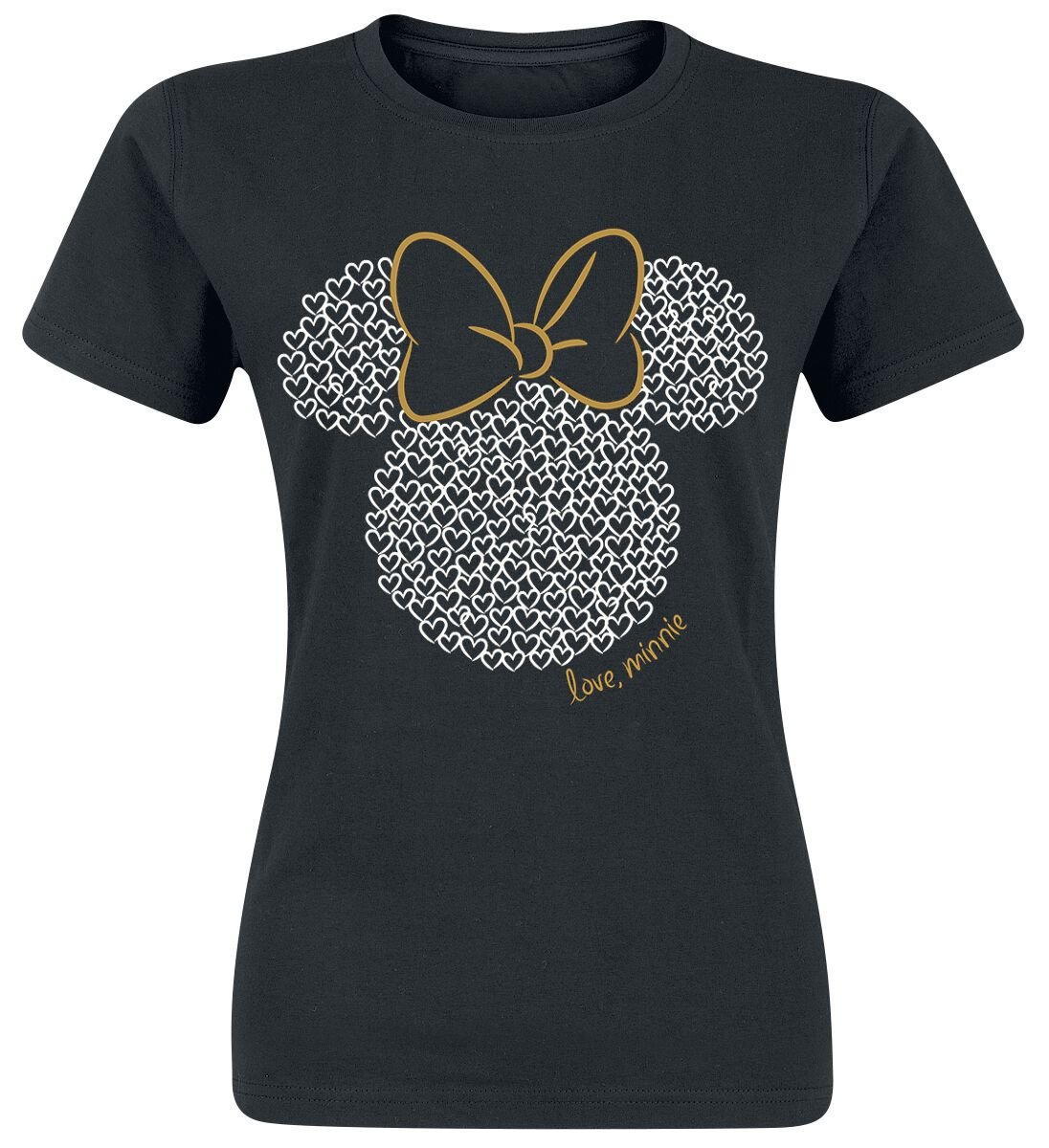 T-Shirt Manches courtes Disney de Mickey & Minnie Mouse - Minnie Maus - Love - S à XXL - pour Femme - noir - Mickey & Minnie Mouse