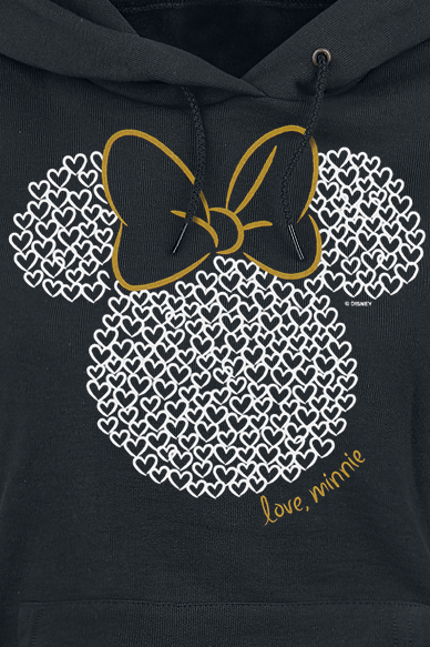 Sweat-shirt à capuche Disney de Mickey & Minnie Mouse - Minnie Maus - Love - S à XXL - pour Femme - noir - Mickey & Minnie Mouse - View 2