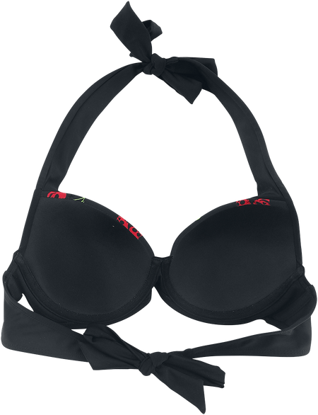 Haut de bikini  de Rock Rebel by EMP - Haut De Bikini Noir Avec Imprimé Rockabillly - S à XXL - pour Femme - noir - Rock Rebel by EMP - View 2