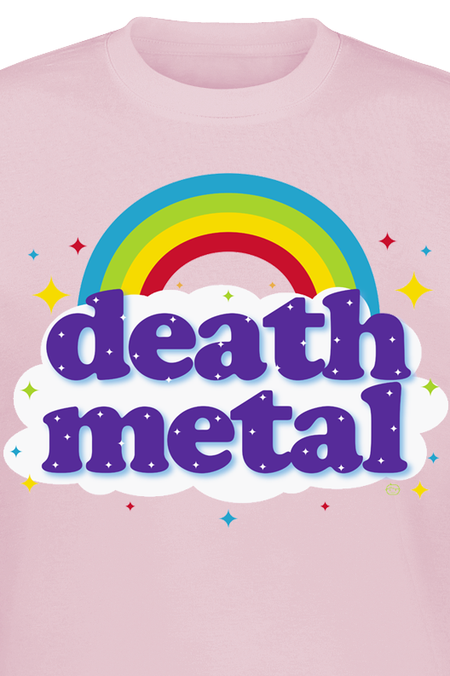 T-Shirt Manches courtes Fun de Goodie Two Sleeves - Death Metal Rainbow - S à 3XL - pour Homme - rose - Goodie Two Sleeves - View 2