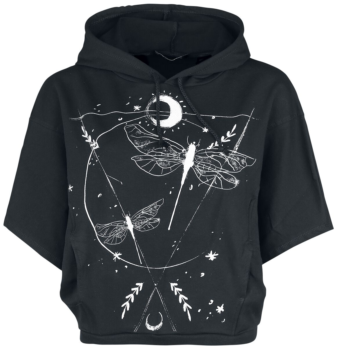 Sweat-shirt à capuche  de Outer Vision - Libellule - S à XXL - pour Femme - noir - Outer Vision