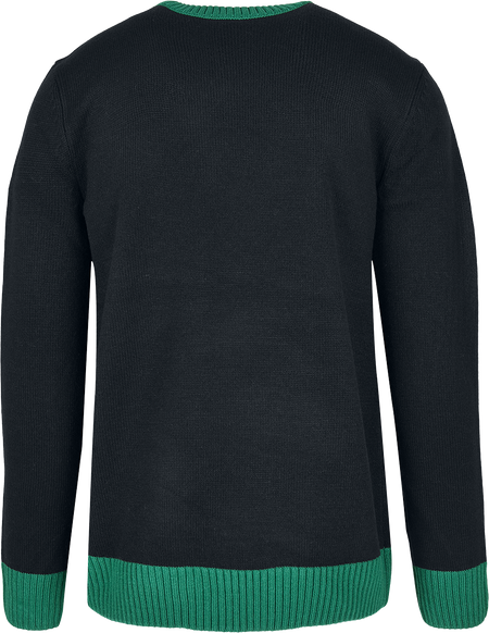 Pull de Noël  de Urban Classics - Pull Yo Ho Ho - S à XXL - pour Homme - noir/vert/blanc - Urban Classics - View 2