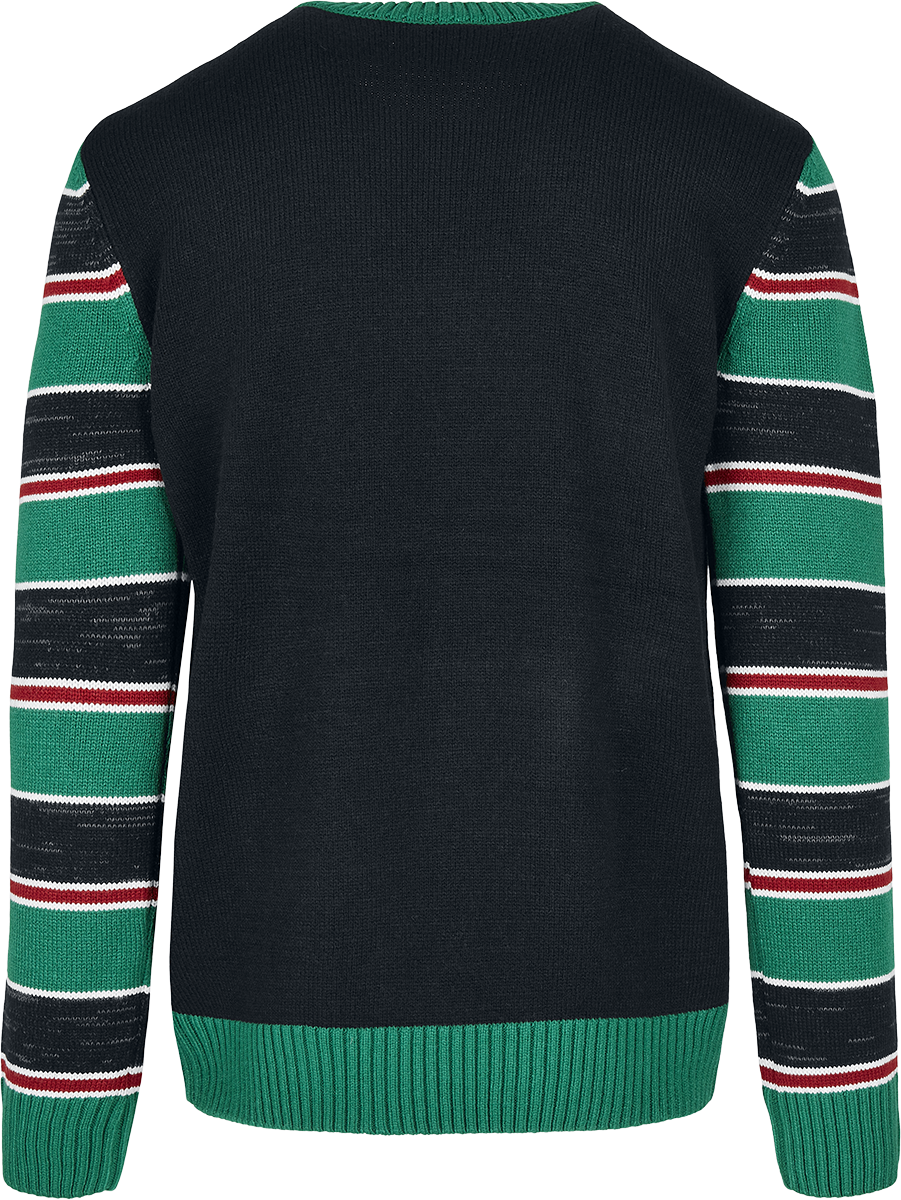 Pull de Noël  de Urban Classics - Pull De Noël Saviour - S à XXL - pour Homme - noir/vert/blanc - Urban Classics - View 2