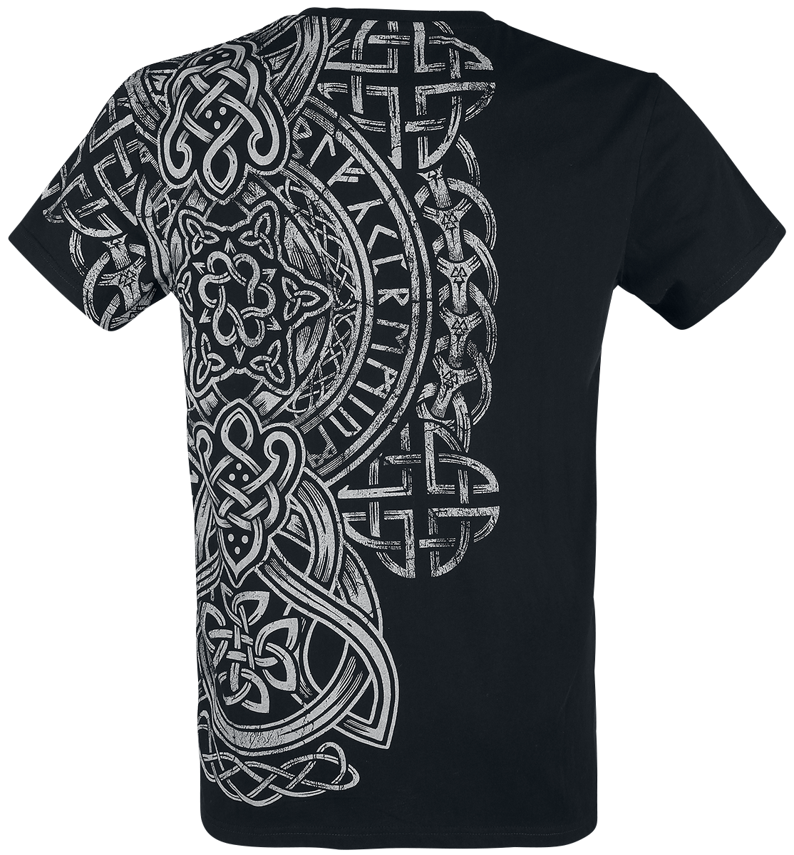 T-Shirt Manches courtes  de Black Premium by EMP - T-Shirt Noir Imprimé & Col En V - S à 5XL - pour Homme - noir - Black Premium by EMP - View 2